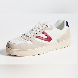 Tretorn Women Sneakers in White and Burgundy